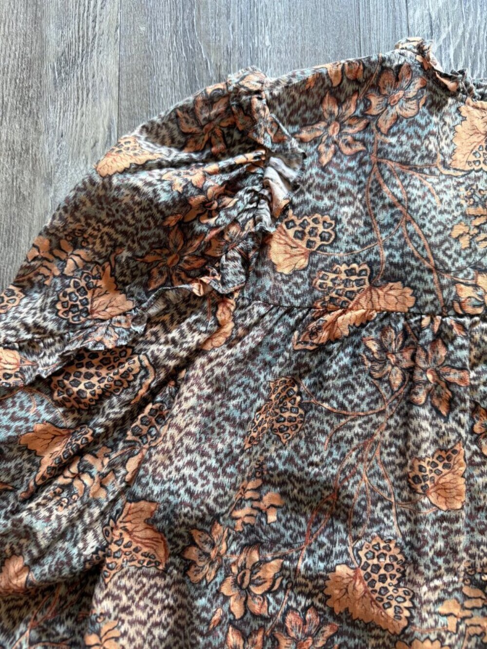 Ulla Johnson Leopard Ruffle Blouse - Picture 6 of 6